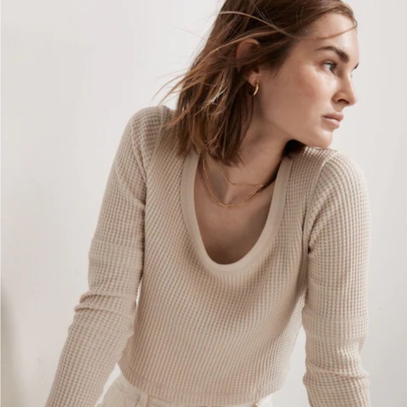 Madewell Sweaters - Madewell Women's Cream Sweater crop top